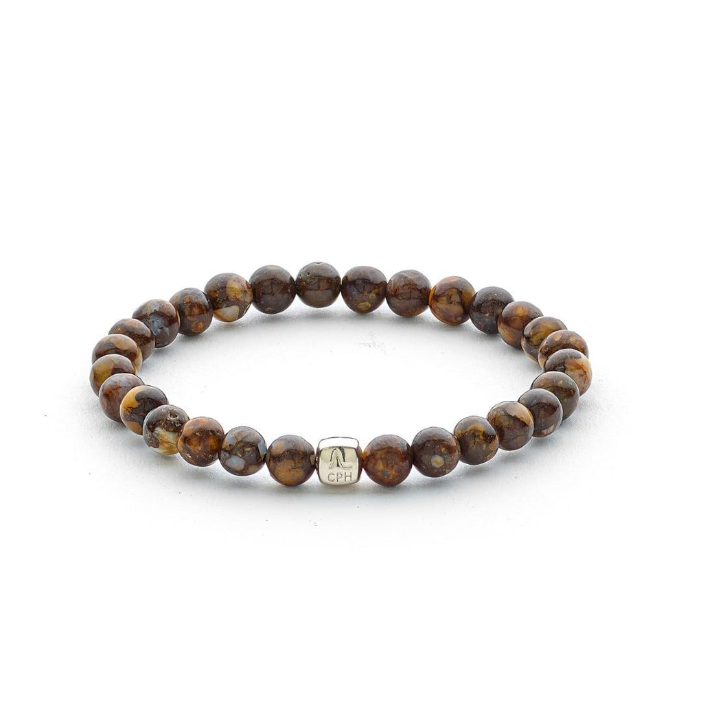 ColorUp African Opal 6mm Sølv Armbånd