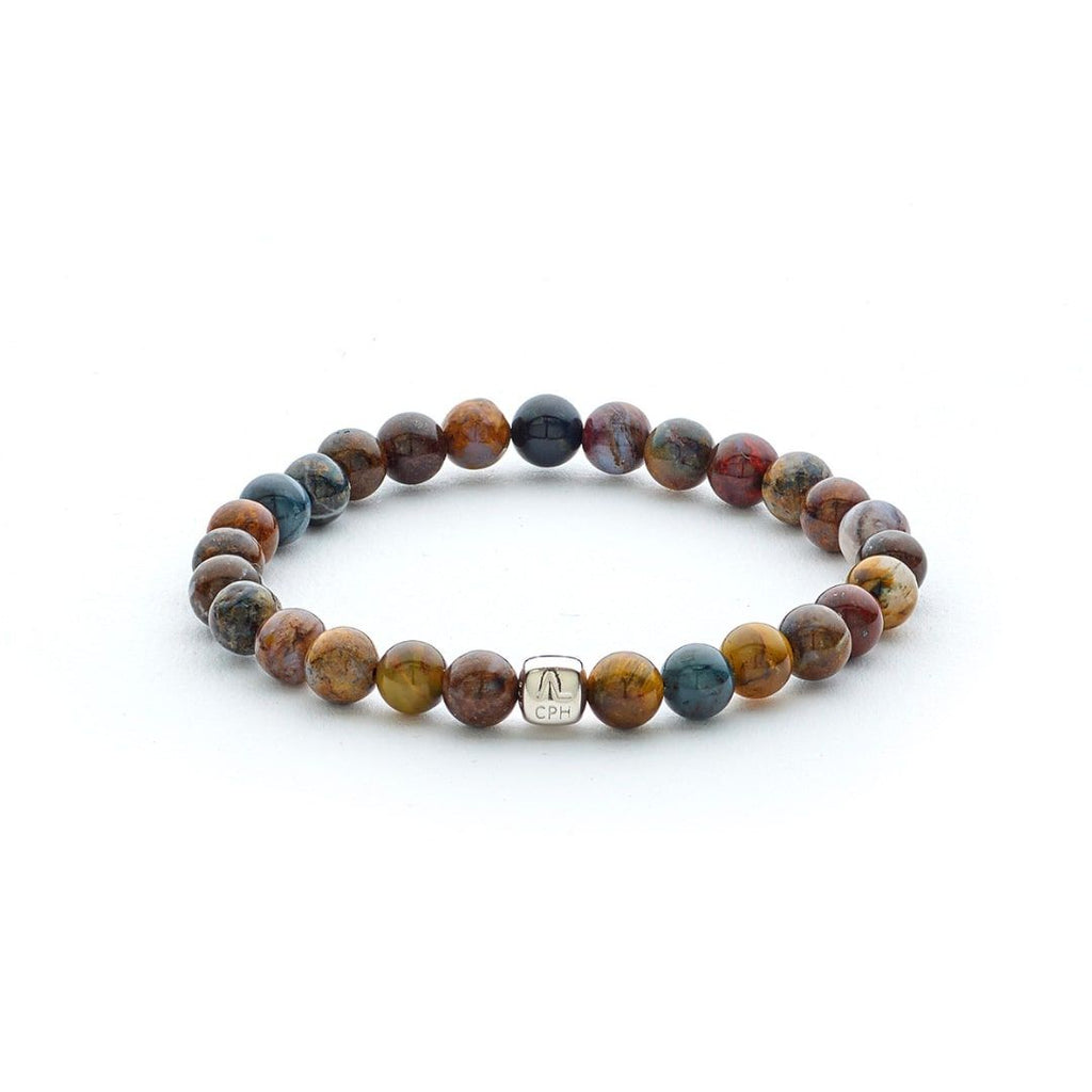 ColorUp Pietersite 6mm Silver Bracelet