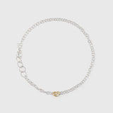 Ringo Mini Heart 18K Gold & Silver Necklace