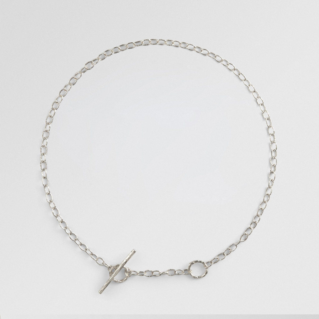T - Chain Silver Necklace 44cm