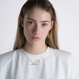 T - Chain Silver Necklace 39cm