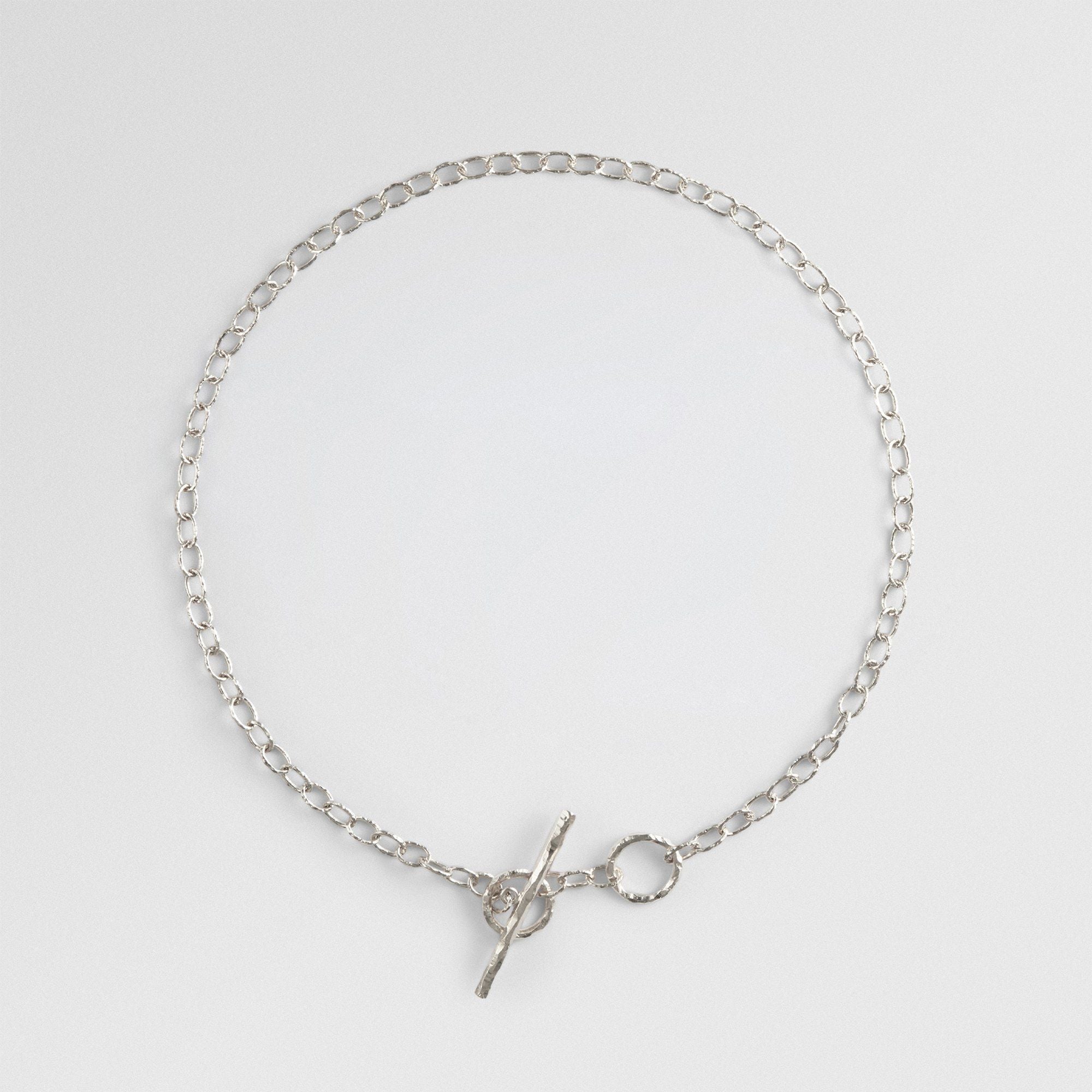T - Chain Silver Necklace 39cm