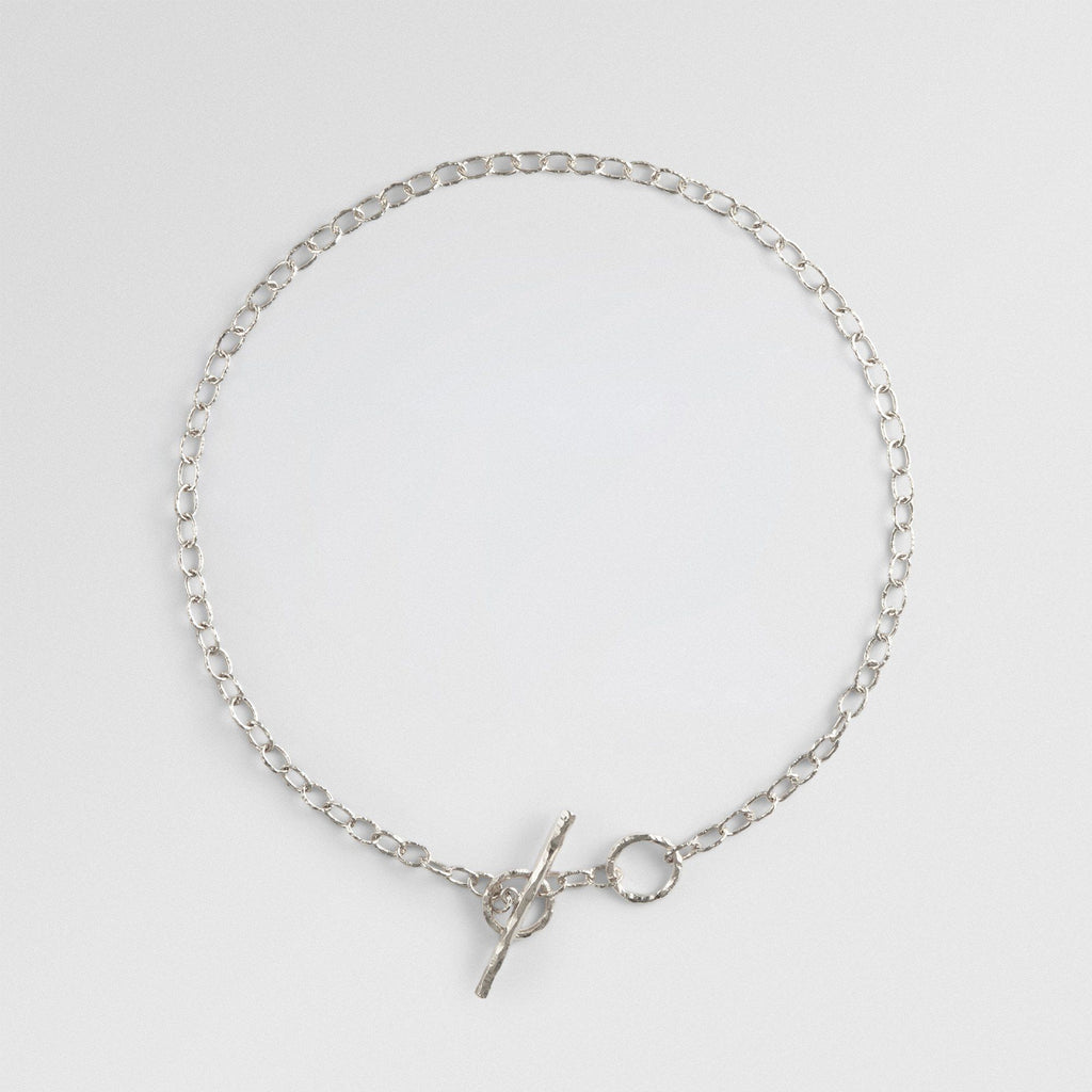 T - Chain Silver Necklace 39cm