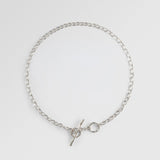 T - Chain Silver Necklace 39cm