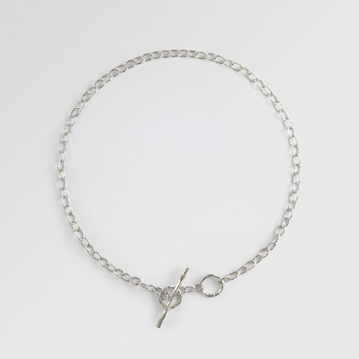 T - Chain Silver Necklace 39cm