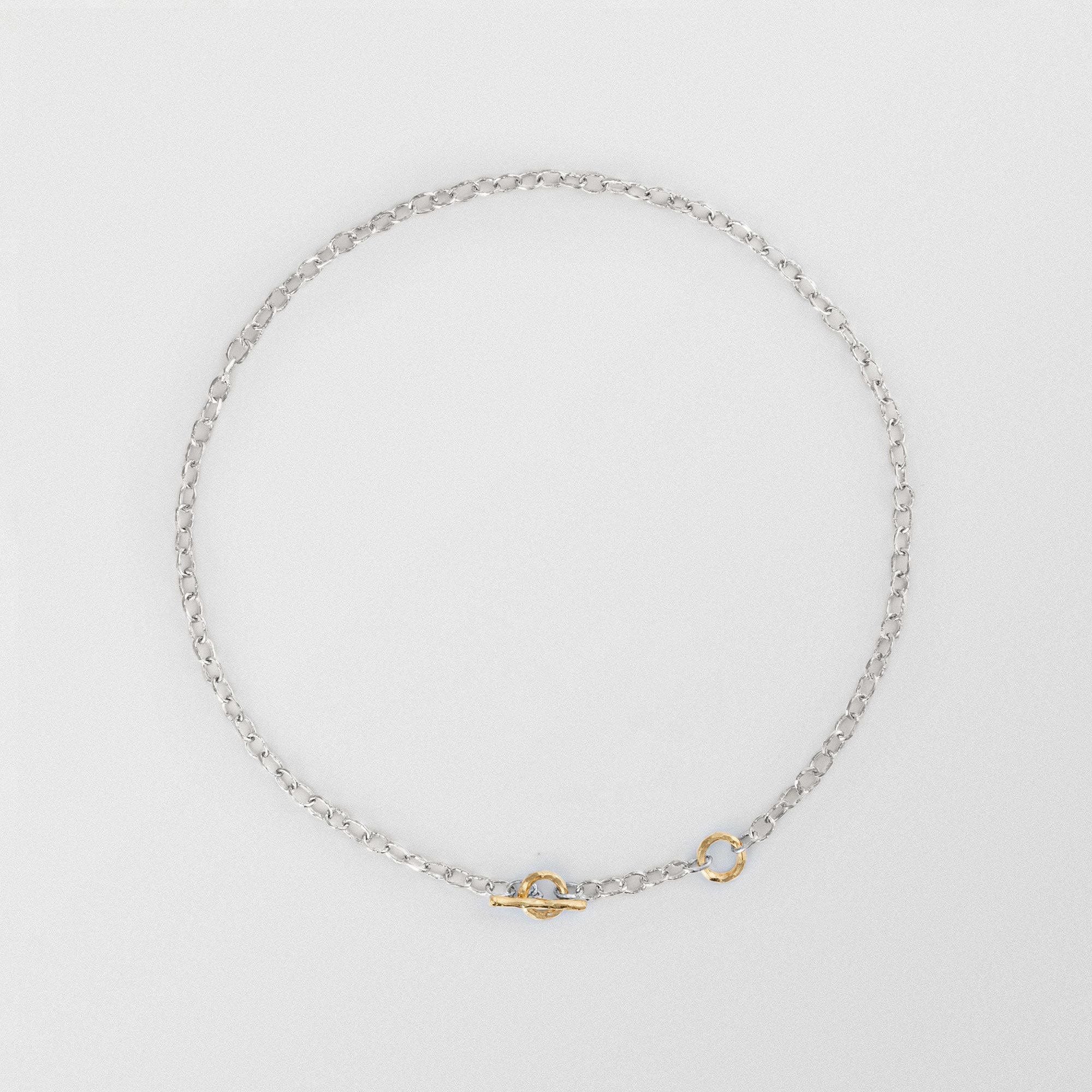 T - Chain 18K Guld & Sølv Halskæde