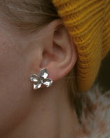 Lilac Flower Silver Earrings