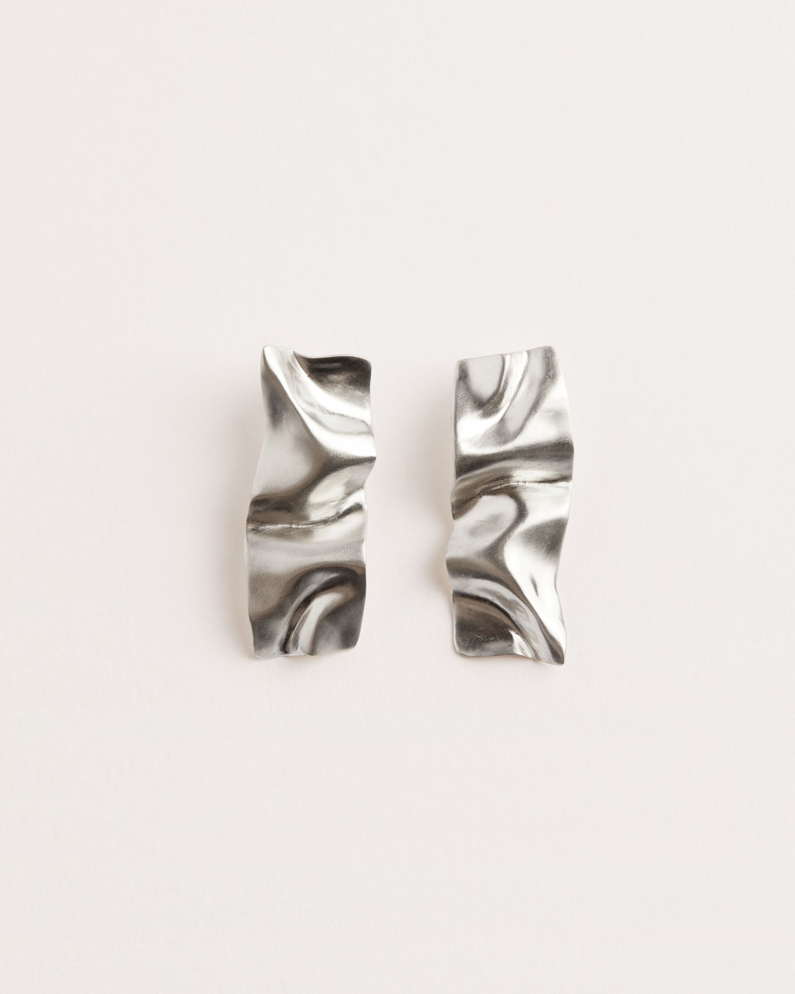Ammassado Silver Earrings
