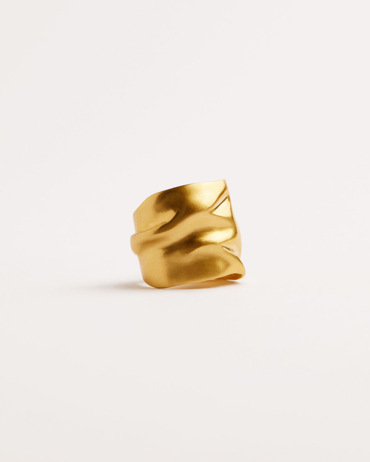 Amassado Gold Plated Ring