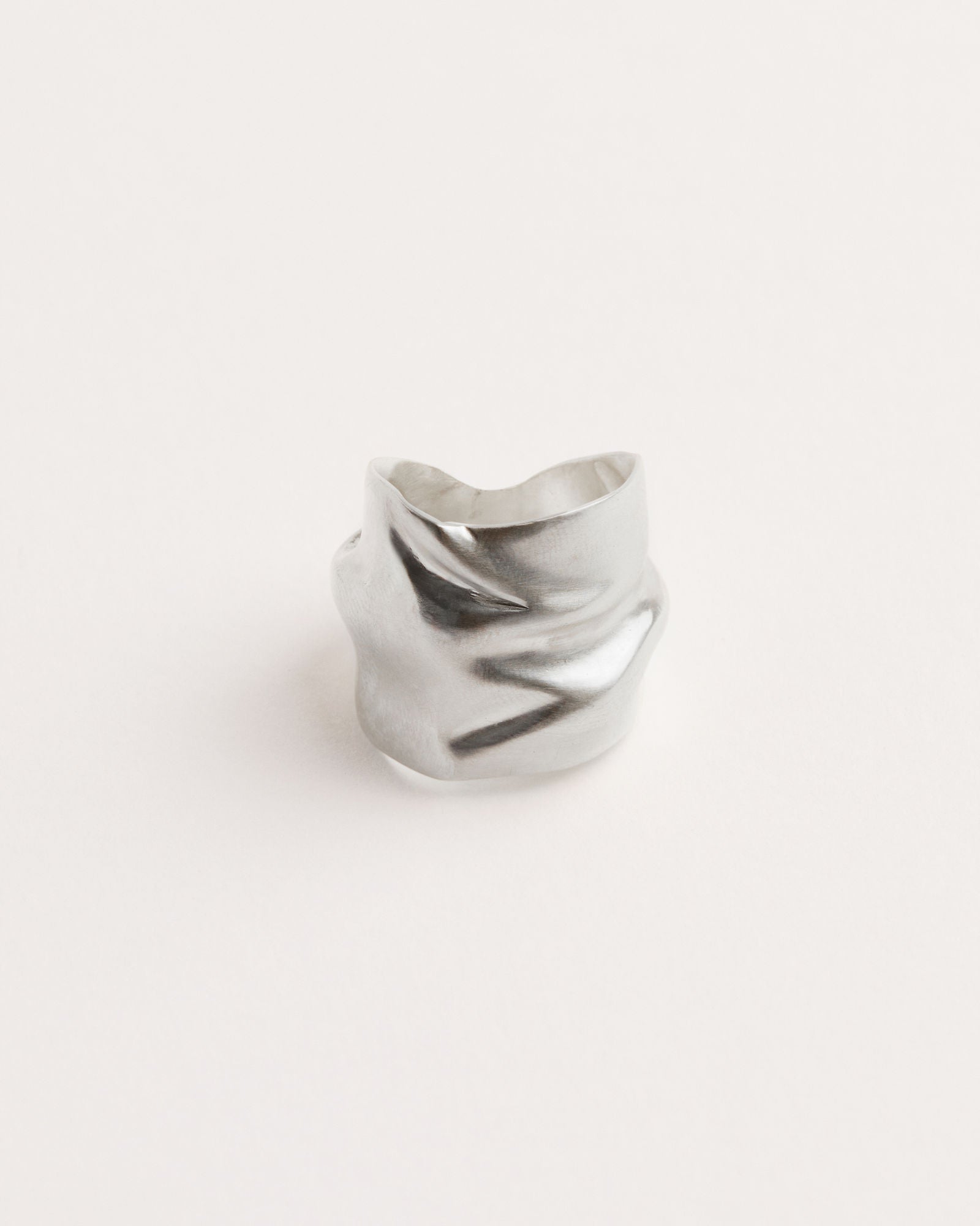 Amassado Silver Ring