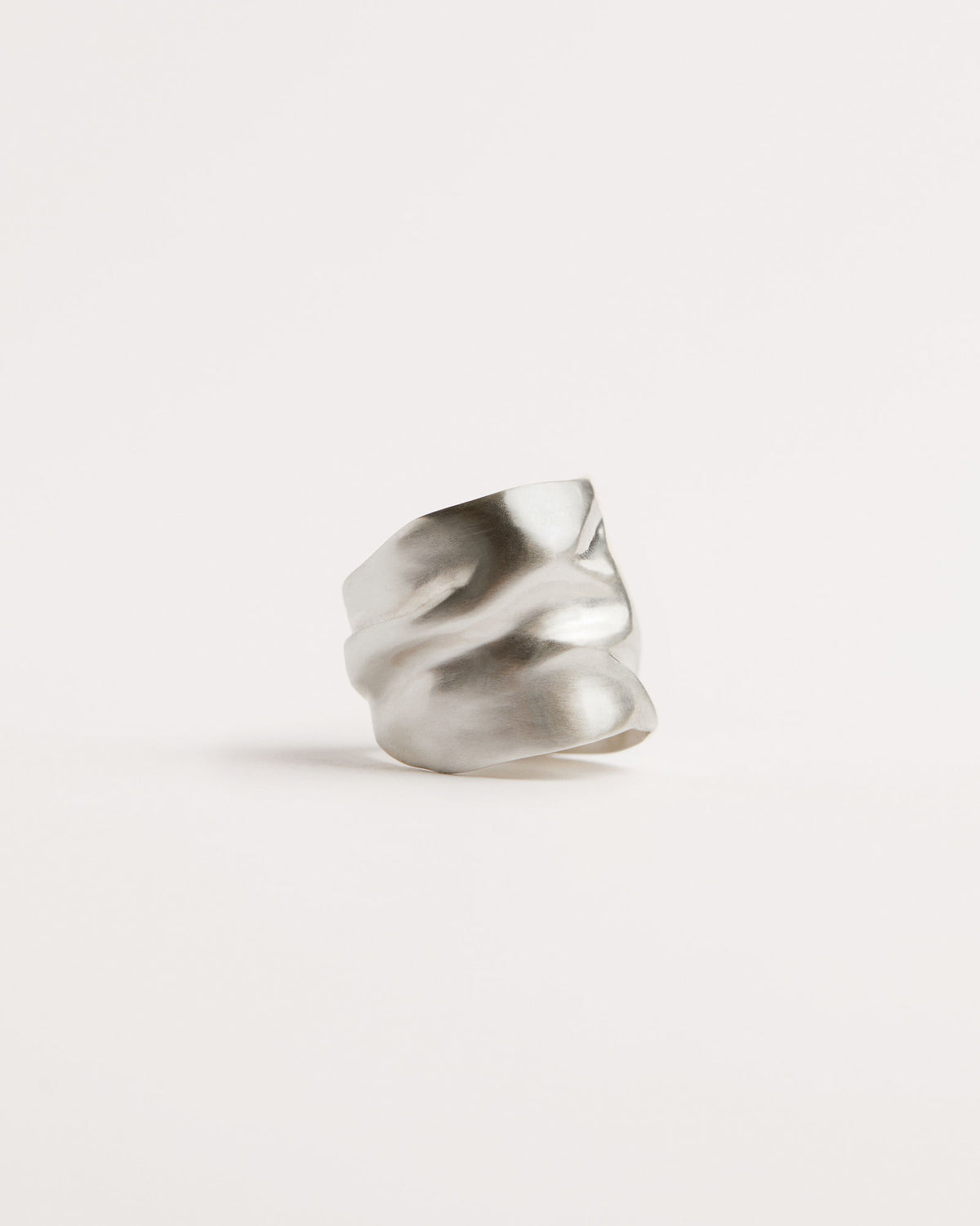 Amassado Silver Ring