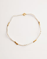 Veu Forgyldt Choker Halskæde m. Ferskvandsperler