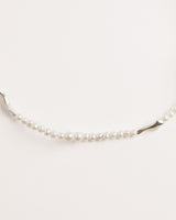 Veu Sølv Choker Halskæde m. Ferskvandsperler