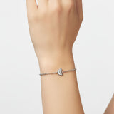 Alphabet Initial C 18K Gold, Rosegold or Whitegold Bracelet w. Solitaire Lab-Grown Diamond