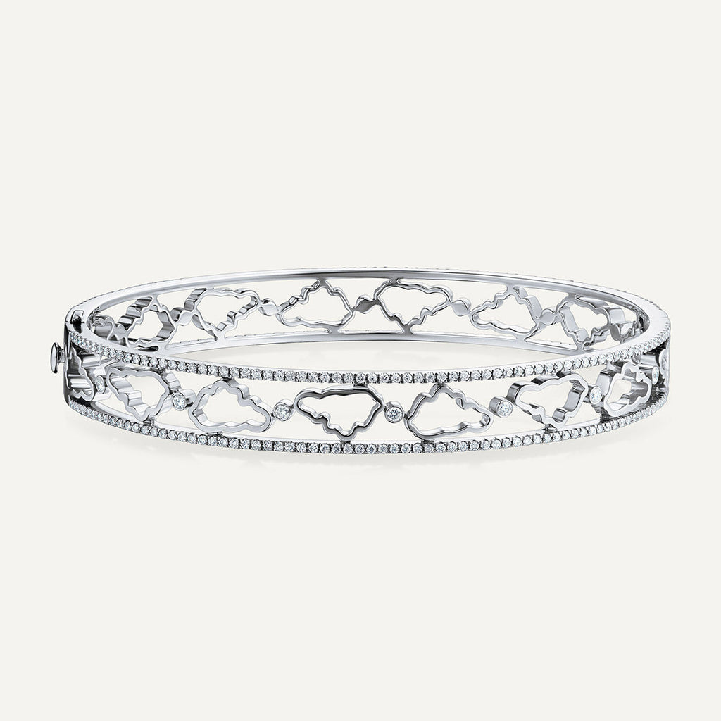 Allusia Love 18K Whitegold Bangle w. Diamonds