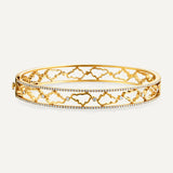 Allusia Love 18K Gold Bangle w. Diamonds