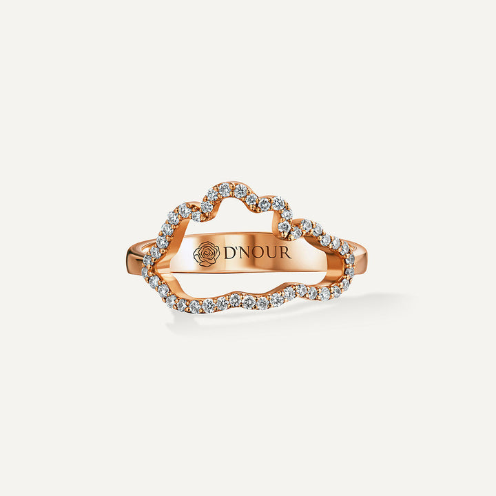 Allusia Love Accented 18K Rosaguld Ring m. Diamanter