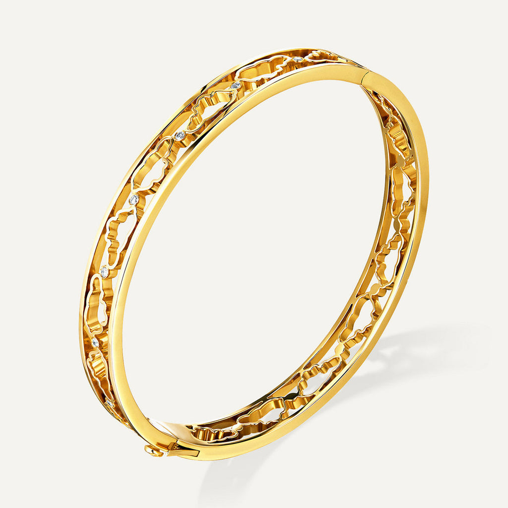 Allusia Love Accented 18K Guld Armbånd m. Diamanter