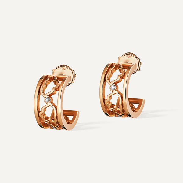 Allusia Love 18K Rosegold Earrings w. Diamonds
