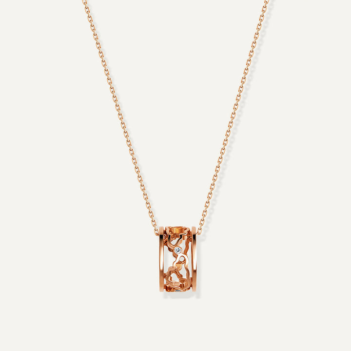 Allusia Love 18K Rosaguld Halskæde m. Diamanter