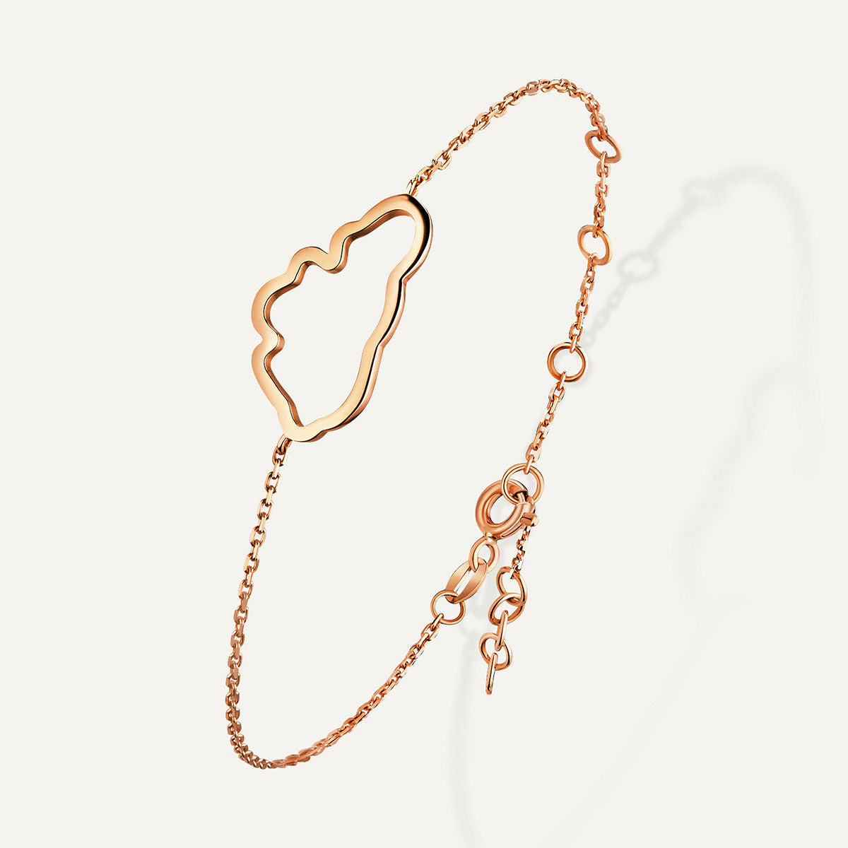 Allusia Liebe minimal 18k Rosegold Armband w. Diamant