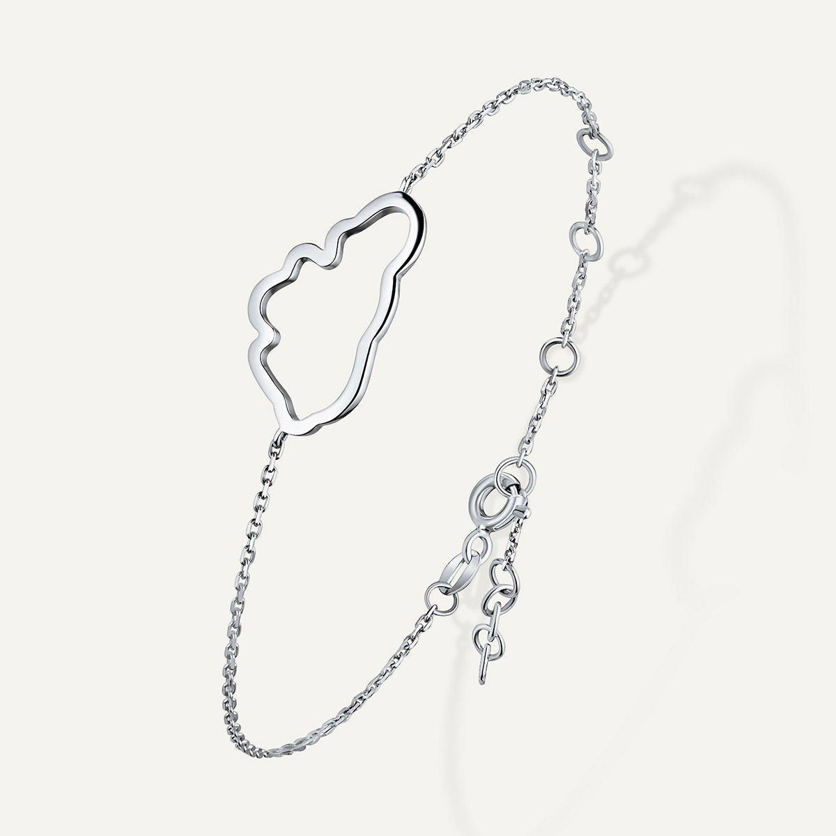 Allusia Liebe minimal 18k Whitegold Armband w. Diamant