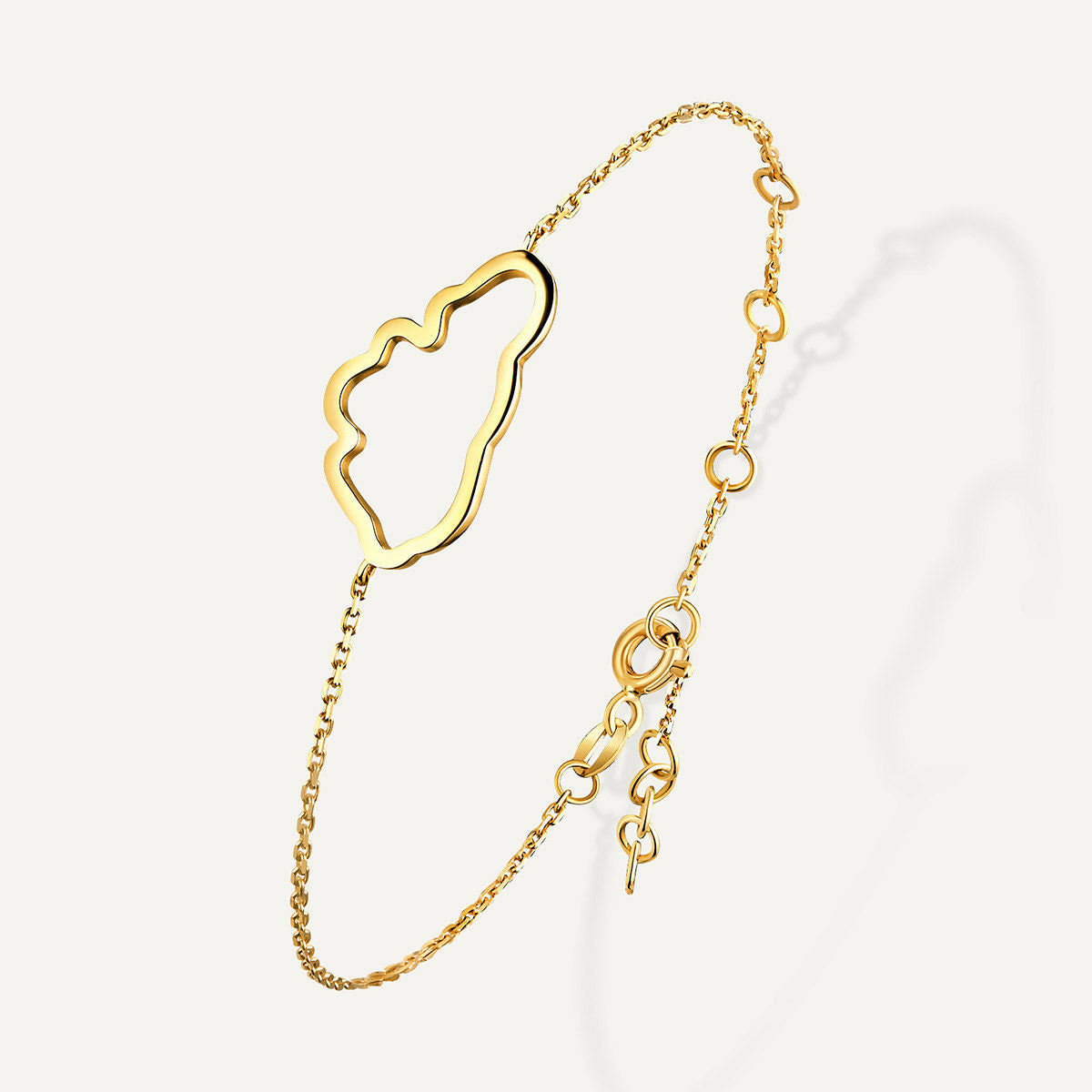 Allusia Liebe minimal 18k Goldarmband w. Diamant
