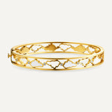 Allusia Love Enamel 18K Gold Bangle w. Diamonds