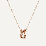 Allusia Love Enamel Band 18K Rosegold Necklace w. Diamonds