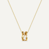 Allusia Love Enamel Band 18K Gold Necklace w. Diamonds