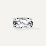 Allusia Love Enamel Band 18K Whitegold Ring w. Diamonds