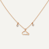 Allusia Love One 18K Rosegold Necklace w. Diamonds