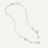 Allusia Love Three 18K Whiegold Necklace w. Diamonds