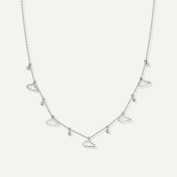 Allusia Love Five 18K Whitegold Necklace w. Diamonds