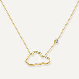 Allusia Love Minimal 18K Gold Necklace w. Diamond