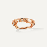 Allusia Love Minimal 18K Rosegold Ring w. Diamonds