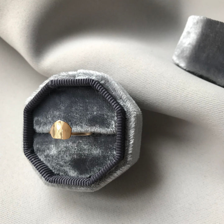 Wolkentag/Licht 14k goldener Ring