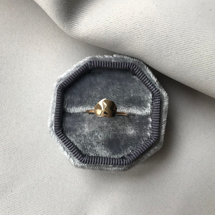 Wolkentag/Licht 14k goldener Ring
