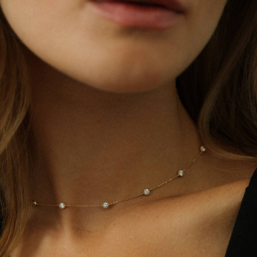 Cessi Multi 18K Gold Necklace w. Topazes