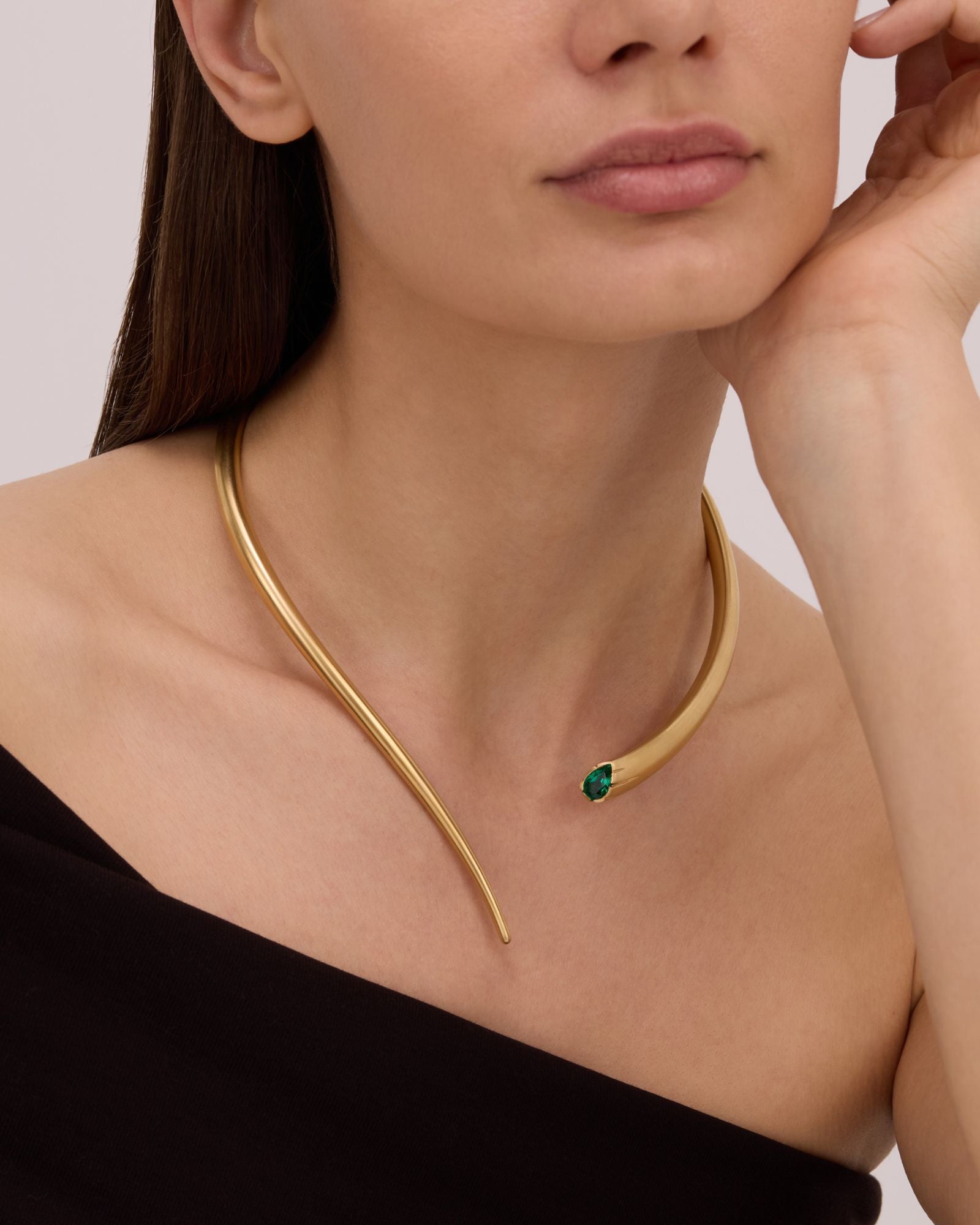 Eboris 18K Gold Necklace w. Emerald