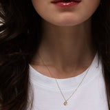 Nina Mini 18K Gold Necklace w. Diamonds