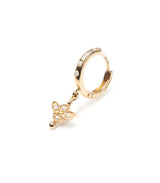 Romance 18K Gold Hoop w. Diamonds