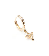 Romance 18K Gold Hoop w. Diamonds