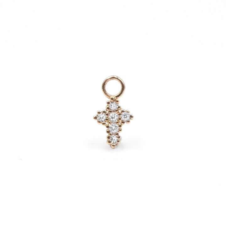 Eternity 18K Gold Earring Pendant w. Diamonds