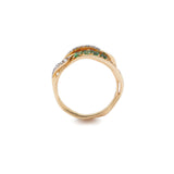 Exhale Stackable 18K Guld Ring m. Tsavorit