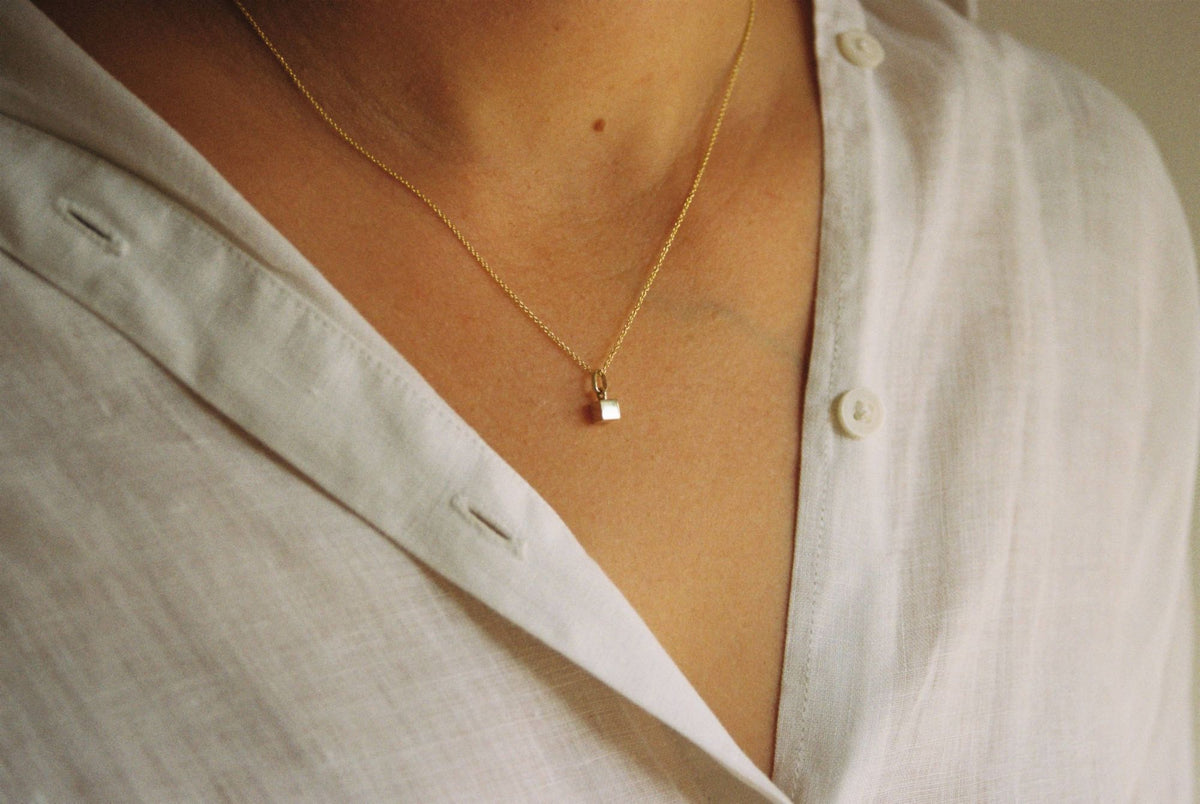 Cube Gold 18K Gold Necklace