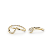 Curiosity 18K Gold, Whitegold or Rosegold Rings w. Diamonds