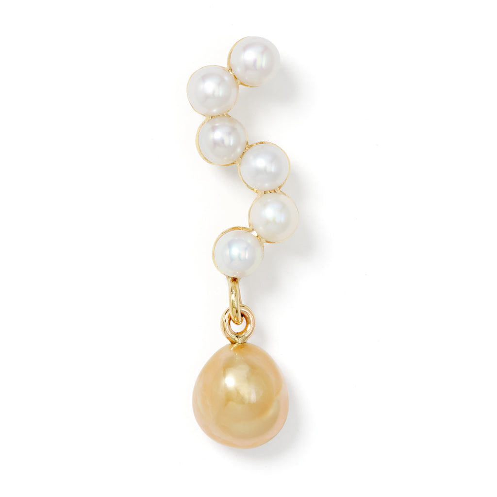 Small/Medium 9K Gold Earring w. Pearls