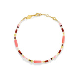 Candyfloss Gold plattiert Armband w. Perlen