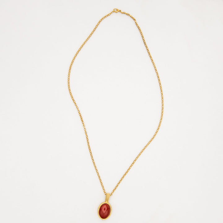 Figura Gold Plated Necklace w. Carnelian